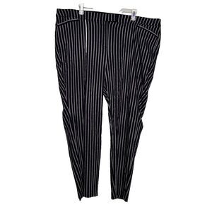 Lane Bryant Womens The Madison Striped Straight Leg Trouser Dress Pants Size